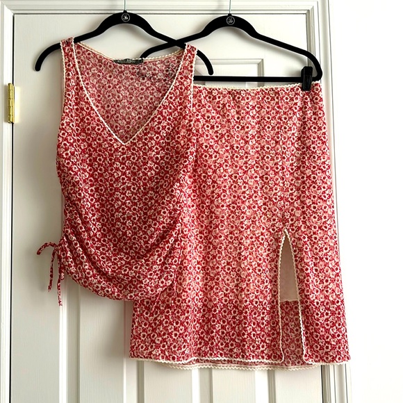 Bisou Bisou Y2K Floral Lace Set - Picture 1 of 9